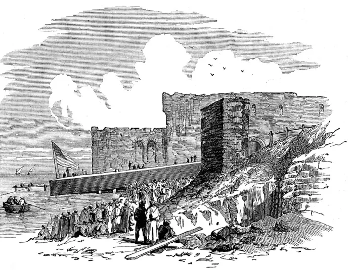 Framed Print : Removal of another obelisk from Alexandria, for transport to New York, 1880. Creator: Unknown Framed Print : Removal of another obelisk from Alexandria, for transport to New York, 1880. Creator: Unknown
