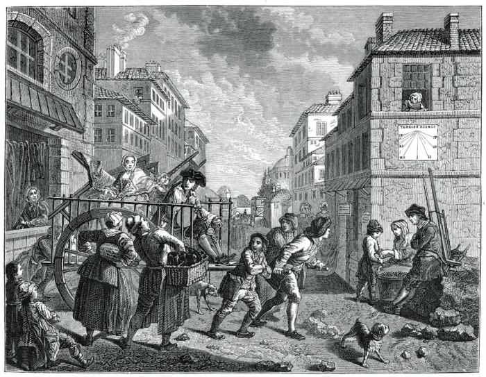 Framed Print : The Removal Of The Painter, (1885). Artist: Jeaurat Framed Print : The Removal Of The Painter, (1885). Artist: Jeaurat