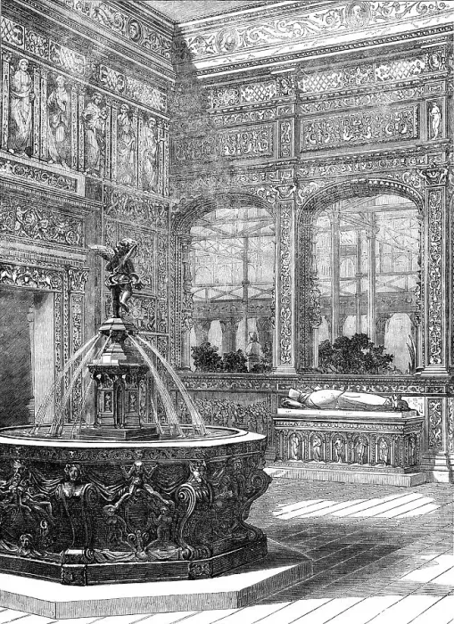 Framed Print : The Renaissance Court, at the Crystal Palace, Sydenham, 1854. Creator: Unknown Framed Print : The Renaissance Court, at the Crystal Palace, Sydenham, 1854. Creator: Unknown