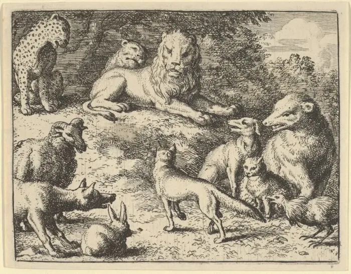 Framed Print : Renard is Accused by the Animals Before the Lion, 1650-75. Creator: Allart van Everdingen Framed Print : Renard is Accused by the Animals Before the Lion, 1650-75. Creator: Allart van Everdingen