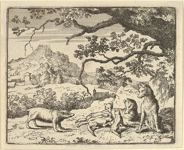 Renard Receives a New Citation from the Badger, 1650-75. Creator: Allart van Everdingen