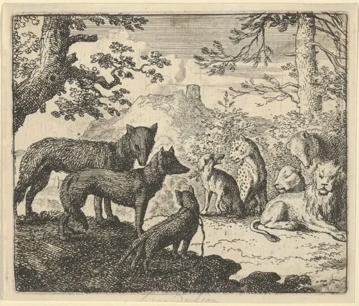 Framed Print : Renards Parents Ask to Withdraw from the Court, 1650-75. Creator: Allart van Everdingen Framed Print : Renards Parents Ask to Withdraw from the Court, 1650-75. Creator: Allart van Everdingen