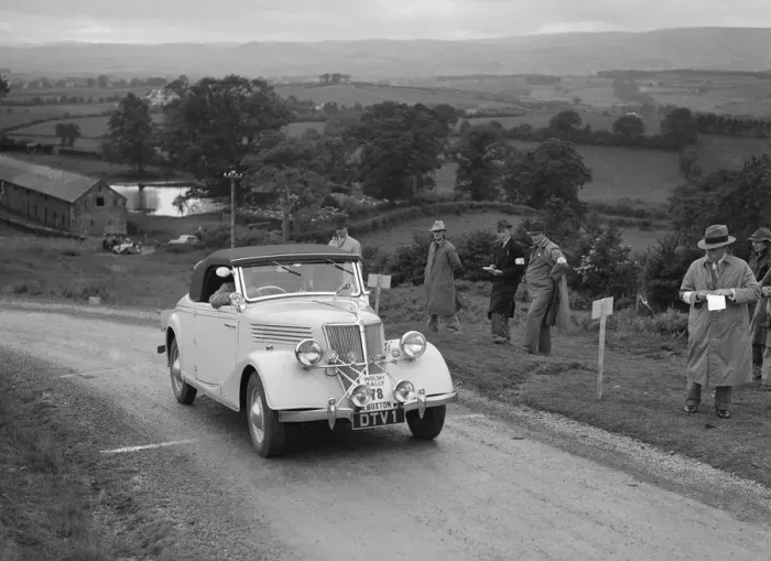 Framed Print : Renault Primaquatre of HC Brownlow competing in the South Wales Auto Club Welsh Rally Framed Print : Renault Primaquatre of HC Brownlow competing in the South Wales Auto Club Welsh Rally