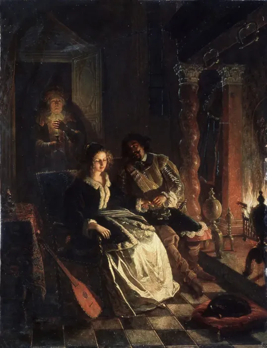 Framed Print : Rendezvous, 1852. Artist: Eckhout, Jacob Joseph (1793-1861) Framed Print : Rendezvous, 1852. Artist: Eckhout, Jacob Joseph (1793-1861)