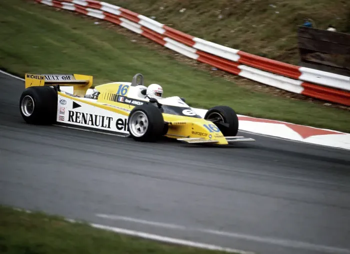Framed Print : Rene Arnoux racing a Renault RE20, British Grand Prix, Brands Hatch, 1980 Framed Print : Rene Arnoux racing a Renault RE20, British Grand Prix, Brands Hatch, 1980