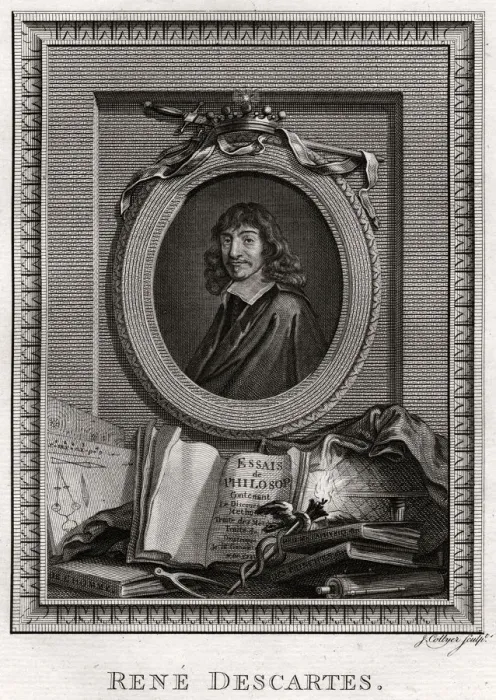 Framed Print : Rene Descartes, 1775. Artist: J Collyer Framed Print : Rene Descartes, 1775. Artist: J Collyer
