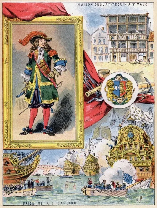 Framed Print : Rene Duguay-Trouin, French corsair of Saint-Malo, 1898. Artist: Gilbert Framed Print : Rene Duguay-Trouin, French corsair of Saint-Malo, 1898. Artist: Gilbert
