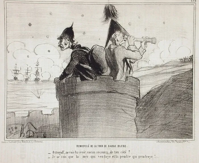 Framed Print : Renouvelé de la tour de barbe bleue, 1854. Creator: Honore Daumier Framed Print : Renouvelé de la tour de barbe bleue, 1854. Creator: Honore Daumier