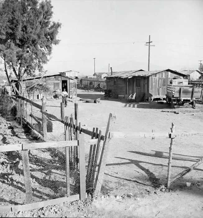 Framed Print : Rent eight dollars per month, near Bakersfield, California, 1939. Creator: Dorothea Lange Framed Print : Rent eight dollars per month, near Bakersfield, California, 1939. Creator: Dorothea Lange