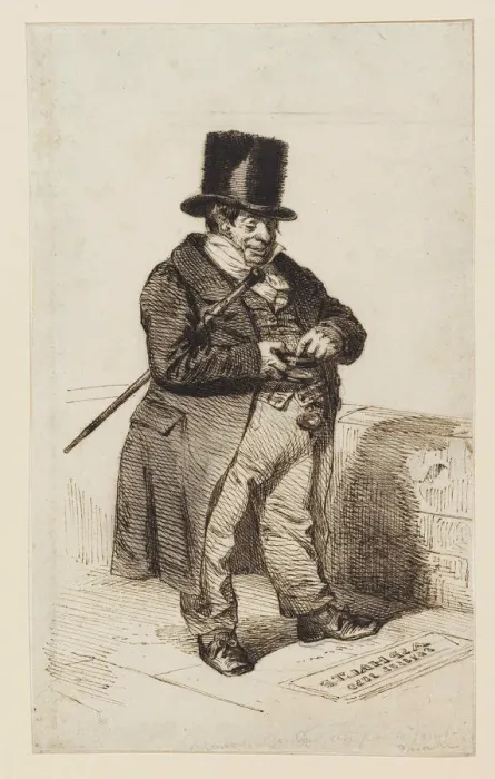 Framed Print : Rentier type, 1840. Creator: Grandville, Jean-Jacques (1803-1847) Framed Print : Rentier type, 1840. Creator: Grandville, Jean-Jacques (1803-1847)
