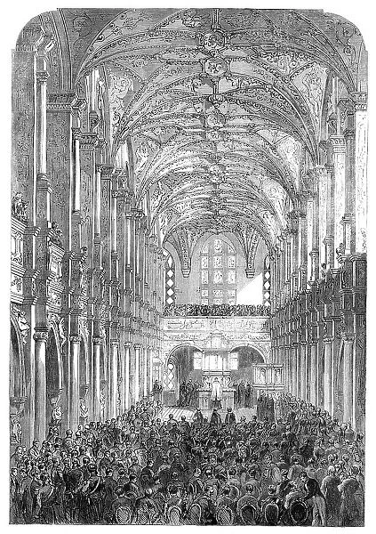 Reopening of the Chapel in the Royal Palace of Frederiksborg, Denmark, 1864. Creator: Unknown