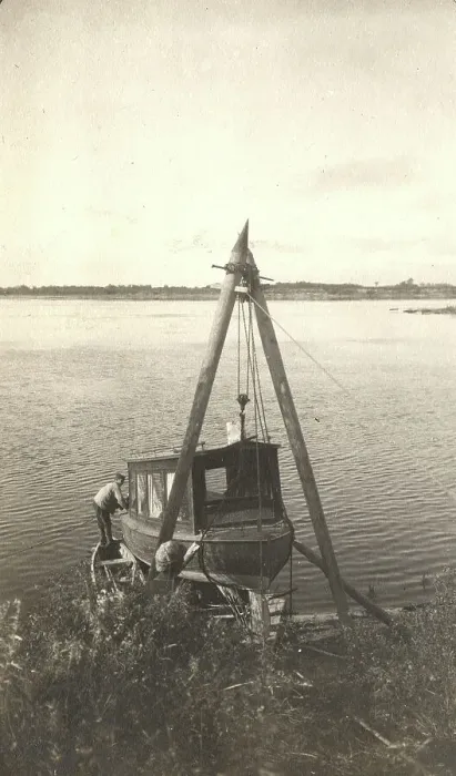Framed Print : Repair of the boat Mana on the banks of the Zeya River, 1909. Creator: Vladimir Ivanovich Fedorov. Repair of the boat Mana on the banks of the Zeya River, 1909. Creator: Vladimir Ivanovich Fedorov Framed Print : Repair of the boat Mana on the banks of the Zeya River, 1909. Creator: Vladimir Ivanovich Fedorov. Repair of the boat Mana on the banks of the Zeya River, 1909. Creator: Vladimir Ivanovich Fedorov