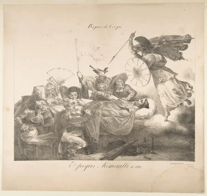 Framed Print : Repas de Corps. Epoque Memorable de 1821, 1821. Creator: Charles Joseph Hullmandel Framed Print : Repas de Corps. Epoque Memorable de 1821, 1821. Creator: Charles Joseph Hullmandel