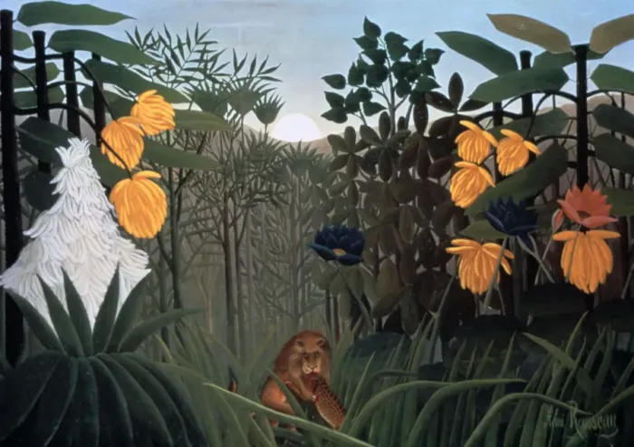 Framed Print : The Repast of the Lion, c1907. Artist: Henri Rousseau Framed Print : The Repast of the Lion, c1907. Artist: Henri Rousseau