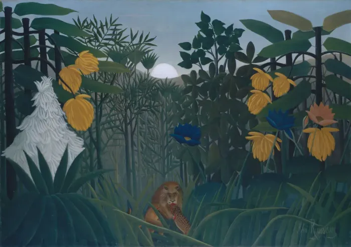 Framed Print : The Repast of the Lion, ca. 1907. Creator: Henri Rousseau Framed Print : The Repast of the Lion, ca. 1907. Creator: Henri Rousseau