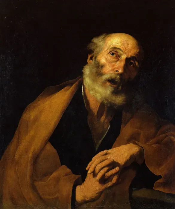 Framed Print : Repentance of Saint Peter, 1630. Artist: Ribera, Jose, de (1591-1652) Framed Print : Repentance of Saint Peter, 1630. Artist: Ribera, Jose, de (1591-1652)