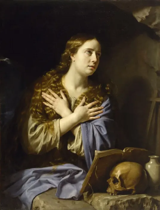 Framed Print : The Repentant Magdalen, 1648. Artist: Champaigne, Philippe, de (1602-1674) Framed Print : The Repentant Magdalen, 1648. Artist: Champaigne, Philippe, de (1602-1674)