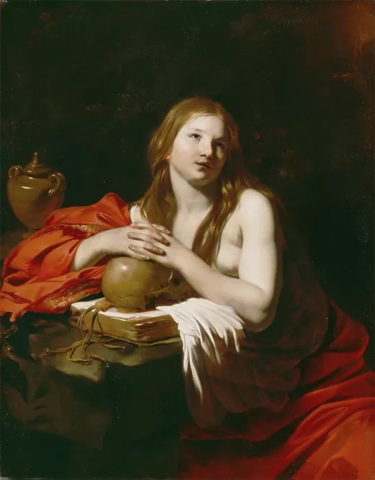 Framed Print : The Repentant Magdalene, c1625. Creator: Nicolas Regnier Framed Print : The Repentant Magdalene, c1625. Creator: Nicolas Regnier
