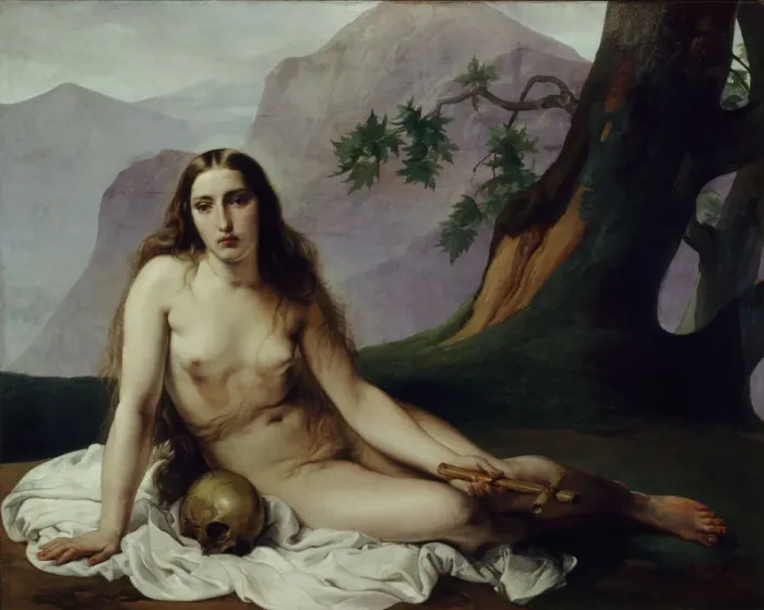 Framed Print : The Repentant Mary Magdalene, 1833. Creator: Hayez, Francesco (1791-1882)