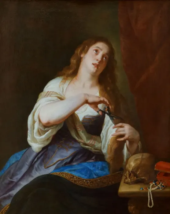 Framed Print : The Repentant Mary Magdalene. Artist: Crayer, Caspar de (1584-1669) Framed Print : The Repentant Mary Magdalene. Artist: Crayer, Caspar de (1584-1669)