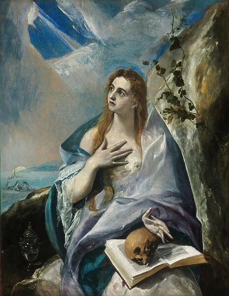 The Repentant Mary Magdalene. Artist: El Greco, Dominico (1541-1614)