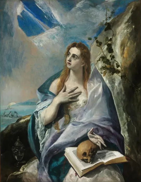 Framed Print : The Repentant Mary Magdalene. Artist: El Greco, Dominico (1541-1614) Framed Print : The Repentant Mary Magdalene. Artist: El Greco, Dominico (1541-1614)