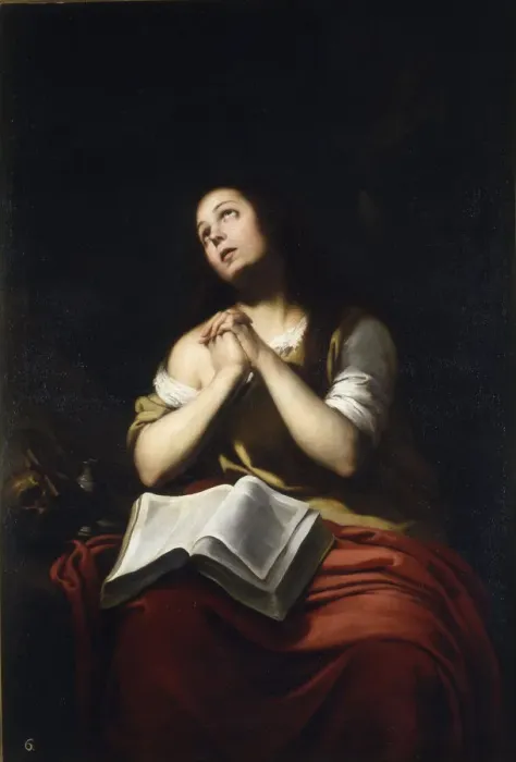 Framed Print : The Repentant Mary Magdalene. Artist: Murillo, Bartolome Esteban (1617-1682) Framed Print : The Repentant Mary Magdalene. Artist: Murillo, Bartolome Esteban (1617-1682)