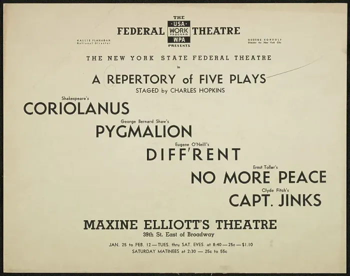 Framed Print : A Repertory of Five Plays, [193-]. Creator: Unknown
