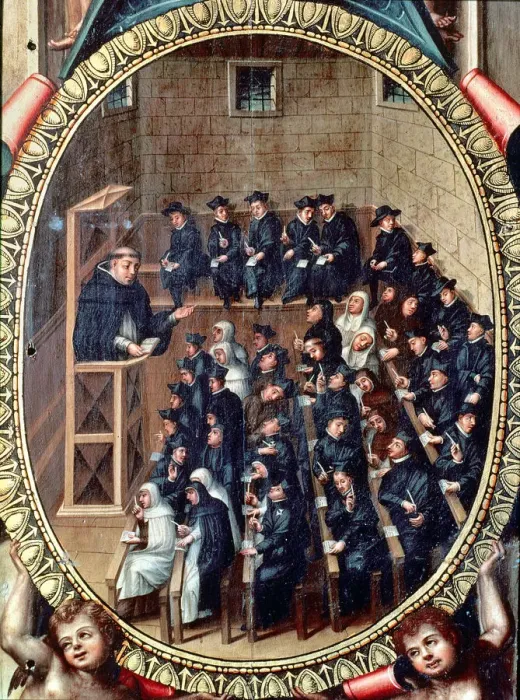 Framed Print : Representation of a class at the University of Salamanca Framed Print : Representation of a class at the University of Salamanca