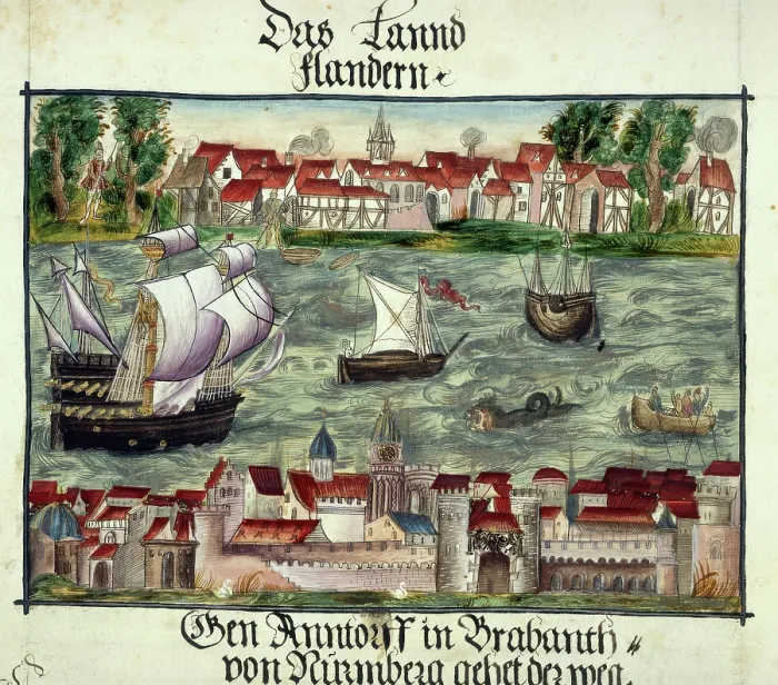 Framed Print : Representation of Jerome Coelers journey, 1560-1632. Creator: Unknown Framed Print : Representation of Jerome Coelers journey, 1560-1632. Creator: Unknown