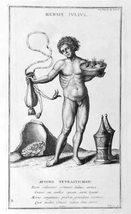 Framed Print : A representation of July, 1757. Artist: Bernard de Montfaucon Framed Print : A representation of July, 1757. Artist: Bernard de Montfaucon
