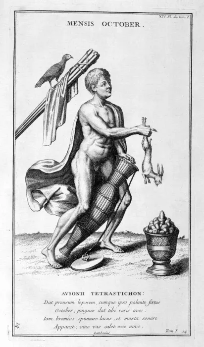 Framed Print : A representation of October, 1757. Artist: Bernard de Montfaucon Framed Print : A representation of October, 1757. Artist: Bernard de Montfaucon