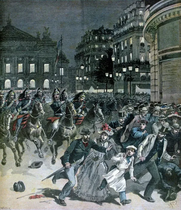 Framed Print : A representation of the opera Lohengrin, Place de l Opera, 1891. Artist: Henri Meyer Framed Print : A representation of the opera Lohengrin, Place de l Opera, 1891. Artist: Henri Meyer