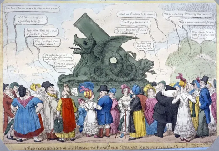 Framed Print : A representation of the Regents tremendous thing erected in the Park, 1816 Framed Print : A representation of the Regents tremendous thing erected in the Park, 1816