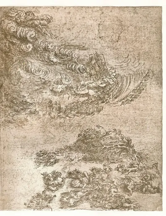 Framed Print : Representation of a tempest, c1472-c1519 (1883). Artist: Leonardo da Vinci Framed Print : Representation of a tempest, c1472-c1519 (1883). Artist: Leonardo da Vinci