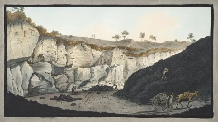 Framed Print : Representation of a thick Stratum of Lava, that ran into the sea from Mount Vesuvius in 1631, 1776 Framed Print : Representation of a thick Stratum of Lava, that ran into the sea from Mount Vesuvius in 1631, 1776