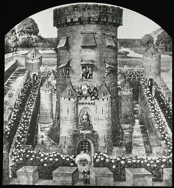 Reproduction of illustration showing Louvre Castle of Philip III, between 1915 and 1925. Creator: Frances Benjamin Johnston