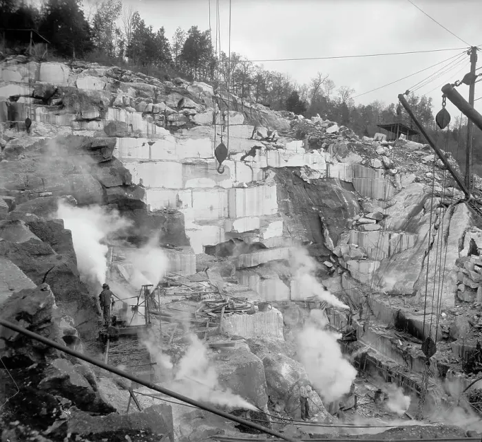 Framed Print : Republic Marble quarry, near Knoxville, Tenn. between 1900 and 1910. Creator: Unknown Framed Print : Republic Marble quarry, near Knoxville, Tenn. between 1900 and 1910. Creator: Unknown