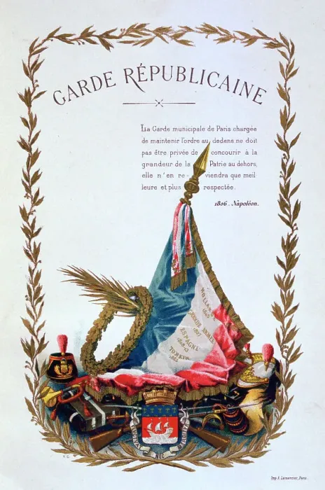 Framed Print : Republican Guard, 1887. Artist: A Lemercier Framed Print : Republican Guard, 1887. Artist: A Lemercier