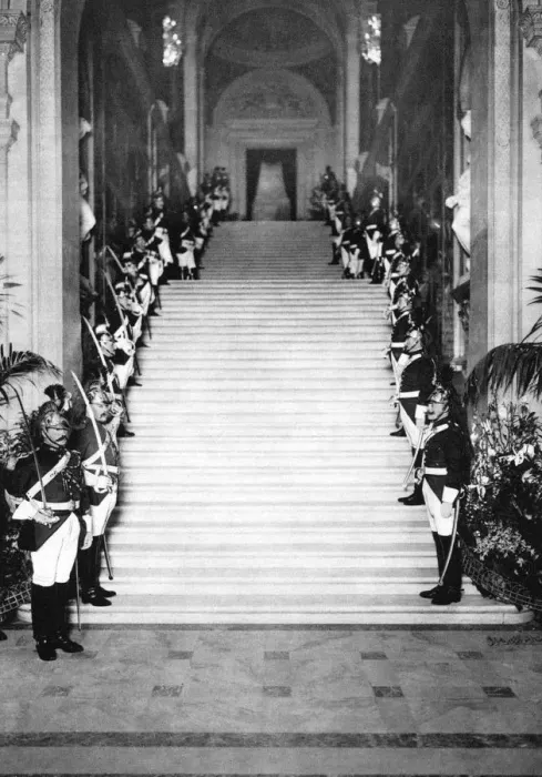 Framed Print : Republican guards at a reception, Town Hall, Paris, 1931. Artist: Ernest Flammarion Framed Print : Republican guards at a reception, Town Hall, Paris, 1931. Artist: Ernest Flammarion