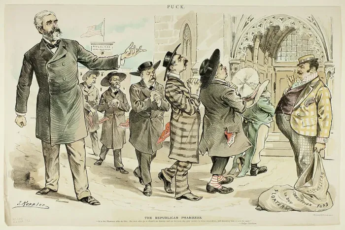 Framed Print : The Republican Pharisees, from Puck, n.d. Creator: Joseph Keppler Framed Print : The Republican Pharisees, from Puck, n.d. Creator: Joseph Keppler