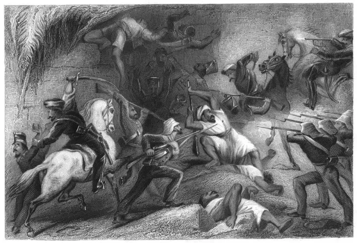 Framed Print : Repulse of a sortie from Delhi, 1857, (c1860) Framed Print : Repulse of a sortie from Delhi, 1857, (c1860)