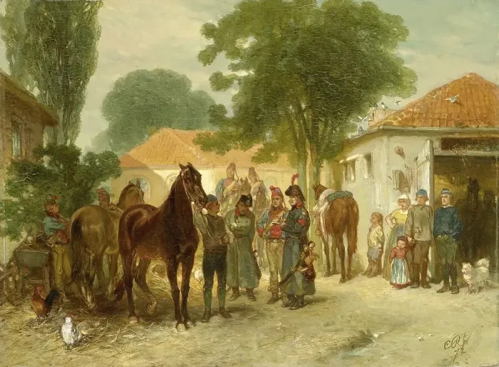 Framed Print : The requisition, 1872. Creator: Charles Rochussen Framed Print : The requisition, 1872. Creator: Charles Rochussen