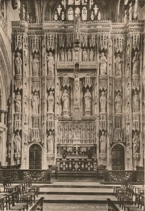 Framed Print : The reredos, Winchester Cathedral, Hampshire, early 20th century(?) Framed Print : The reredos, Winchester Cathedral, Hampshire, early 20th century(?)