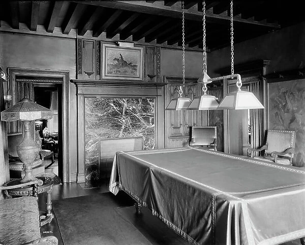 Res. of A. Buhl, Iroquois Avenue, billiard room, Detroit, Mich. between 1905 and 1915. Creator: Unknown