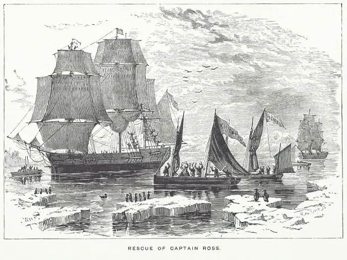Framed Print : Rescue of Captain Ross, 1833, (1884). Creator: Mason Jackson Framed Print : Rescue of Captain Ross, 1833, (1884). Creator: Mason Jackson
