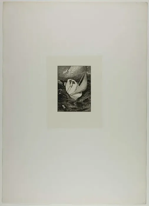 Framed Print : Rescue, plate four from A Glove, 1881. Creator: Max Klinger Framed Print : Rescue, plate four from A Glove, 1881. Creator: Max Klinger