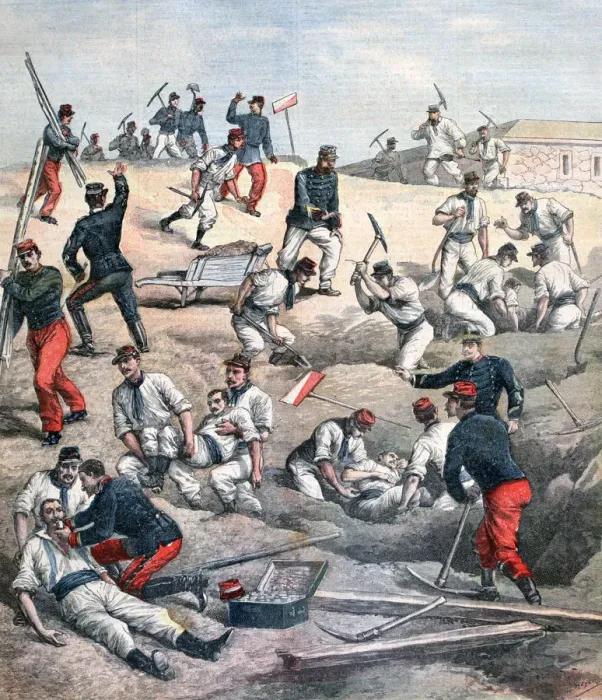 Framed Print : Rescue of the victims at Aubervilliers fort, 1892 Framed Print : Rescue of the victims at Aubervilliers fort, 1892