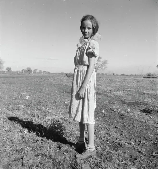 Framed Print : Resettled child of Bosque Farms, New Mexico, 1935. Creator: Dorothea Lange Framed Print : Resettled child of Bosque Farms, New Mexico, 1935. Creator: Dorothea Lange