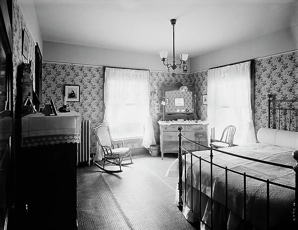 Residence of Albert E. Silk, bedroom, Detroit, Mich. between 1900 and 1910. Creator: Unknown